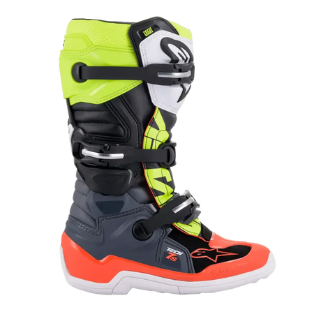 Botas para Niño Alpinestars Tech 7S Dark Gray/Red flourescent/Yellow