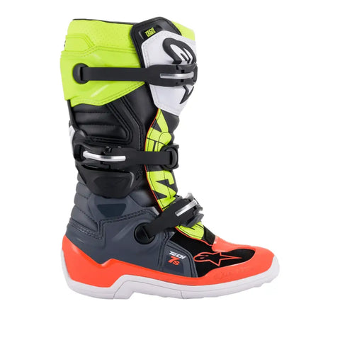 Botas para Niño Alpinestars Tech 7S Dark Gray/Red flourescent/Yellow