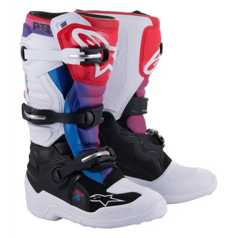 Botas para Niño Alpinestars Tech 7S White/Black/Rainbow