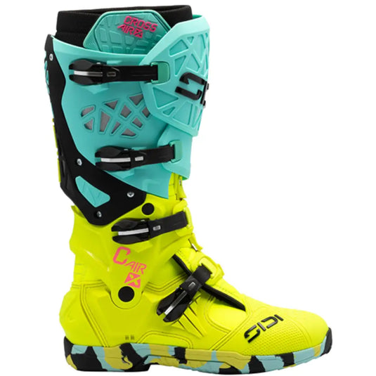 Botas Sidi Crossair-X Mint/Fluo Yellow