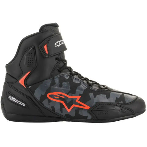 Botines Alpinestars Faster-3 Black/Gray Camo/Red
