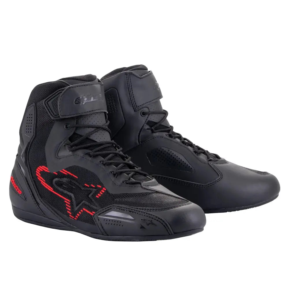 Botines Alpinestars Faster-3 Rideknit Black/Dark Gray/Bright Red