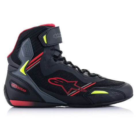 Botines Alpinestars Faster-3 Rideknit Black/Red/Yellow Fluo