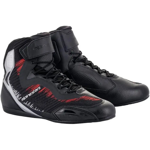 Botines Alpinestars Faster-3 Rideknit Black/Silver/Bright Red