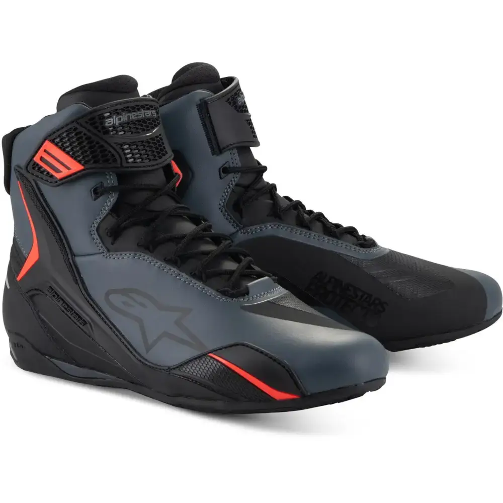 Botines Alpinestars Faster-4 Black/Gray/Red Fluo