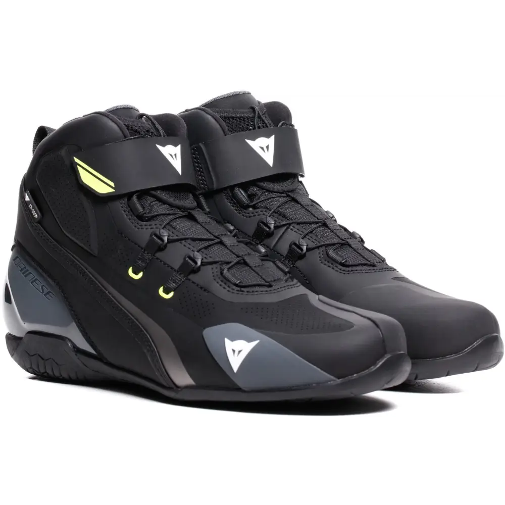 Botines Dainese Herian D-WP  Black/White/Yellow Fluo