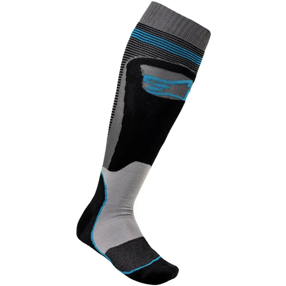 Calcetas Alpinestars MX Plus-1 Black/Cyan