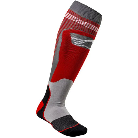 Calcetas Alpinestars MX Plus-1 Red/Cool Gray