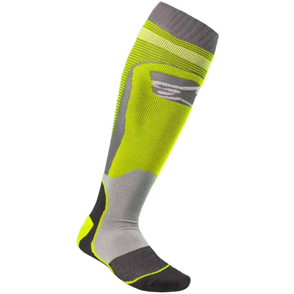 Calcetas Alpinestars MX Plus-1 Yellow Fluorescent/Cool Gray