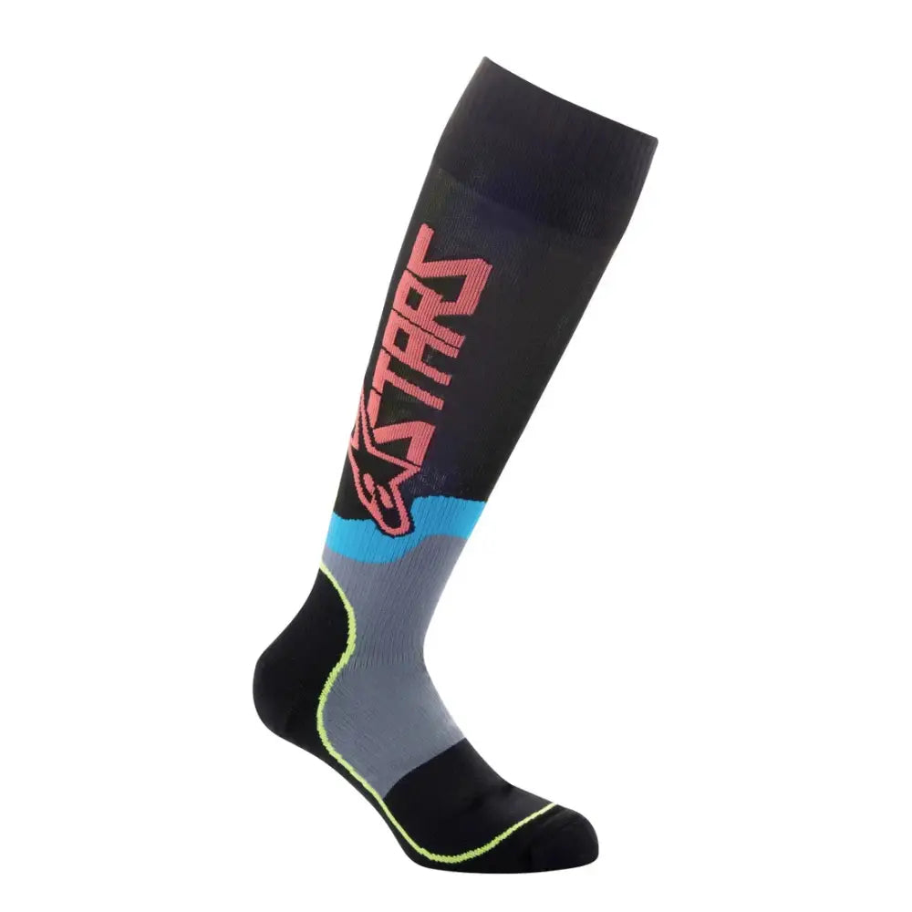 Calcetas Alpinestars MX Plus-2 Black/Yellow Fluo/Coral