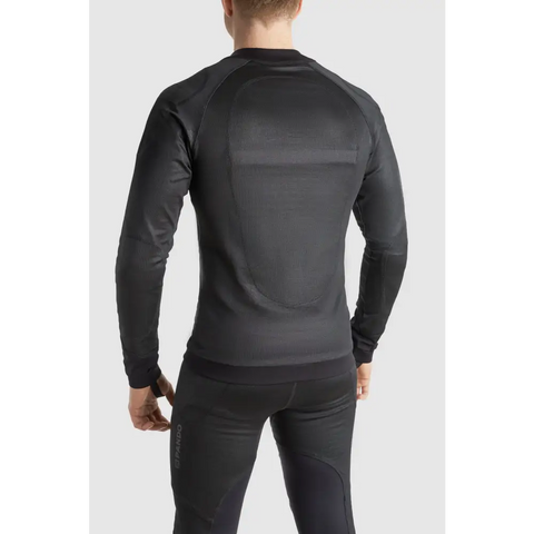 Camisa Base Layer Ultraligera Blindada Pando Moto Unisex Shell UH 03 AA, Black