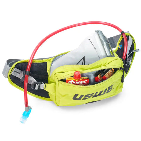 Cangurera USWE Zulo 2 con Bolsa de Hidratación de 1.0 L Elite PNP Crazy Yellow