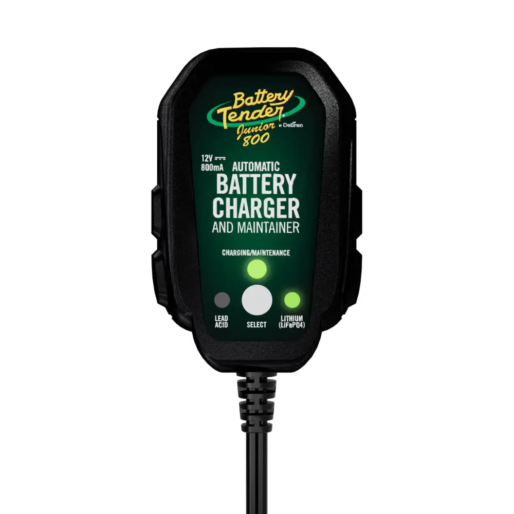 Cargador de Batería Battery Tender Junior 800MA 12V, AGM, Ácido-Plomo, Gel, y Litio (LifePO4)