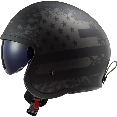 Casco Abierto LS2 OF599 Spitfire ll Black Flag Matt