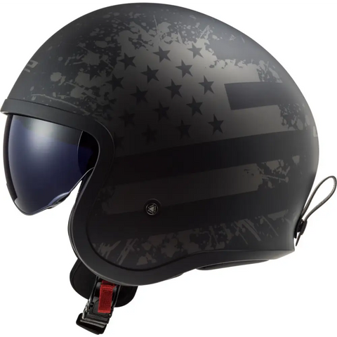 Casco Abierto LS2 OF599 Spitfire ll Black Flag Matt