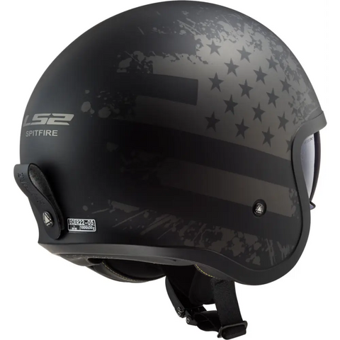 Casco Abierto LS2 OF599 Spitfire ll Black Flag Matt