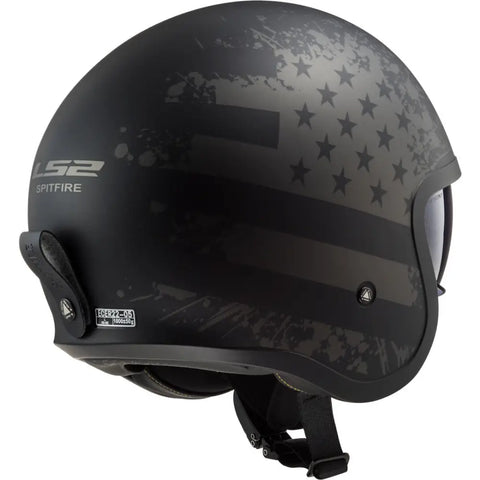 Casco Abierto LS2 OF599 Spitfire ll Black Flag Matt