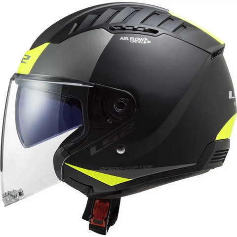 Casco Abierto LS2 OF600 Copter II Urbane Black/Neon Yellow