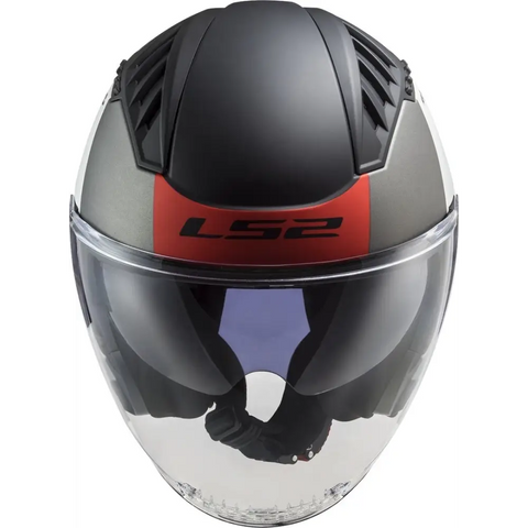 Casco Abierto LS2 OF600 Copter II Urbane White/Black/Red
