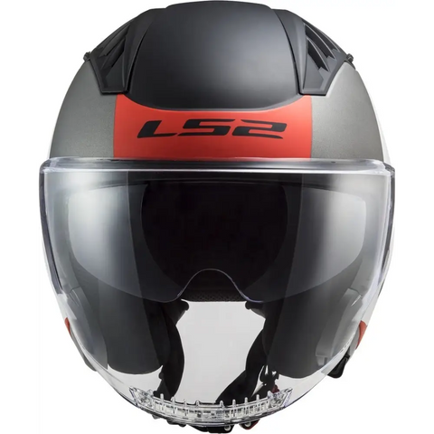 Casco Abierto LS2 OF600 Copter II Urbane White/Black/Red