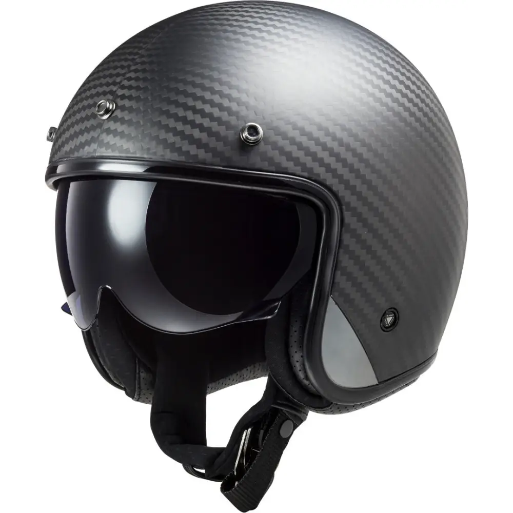 Casco Abierto LS2 OF601 Bob II Carbon Matt Black