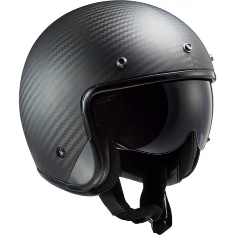 Casco Abierto LS2 OF601 Bob II Carbon Matt Black