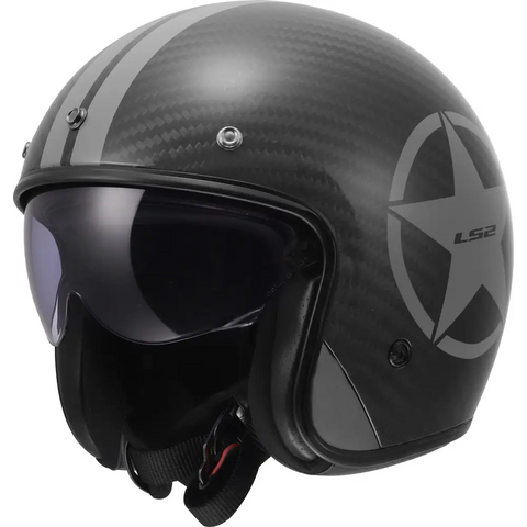 Casco Abierto LS2 OF601 Bob II Carbon Star Grey