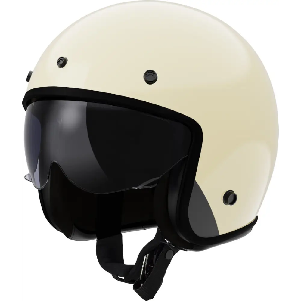 Casco Abierto LS2 OF601 Bob II Solid Cream White