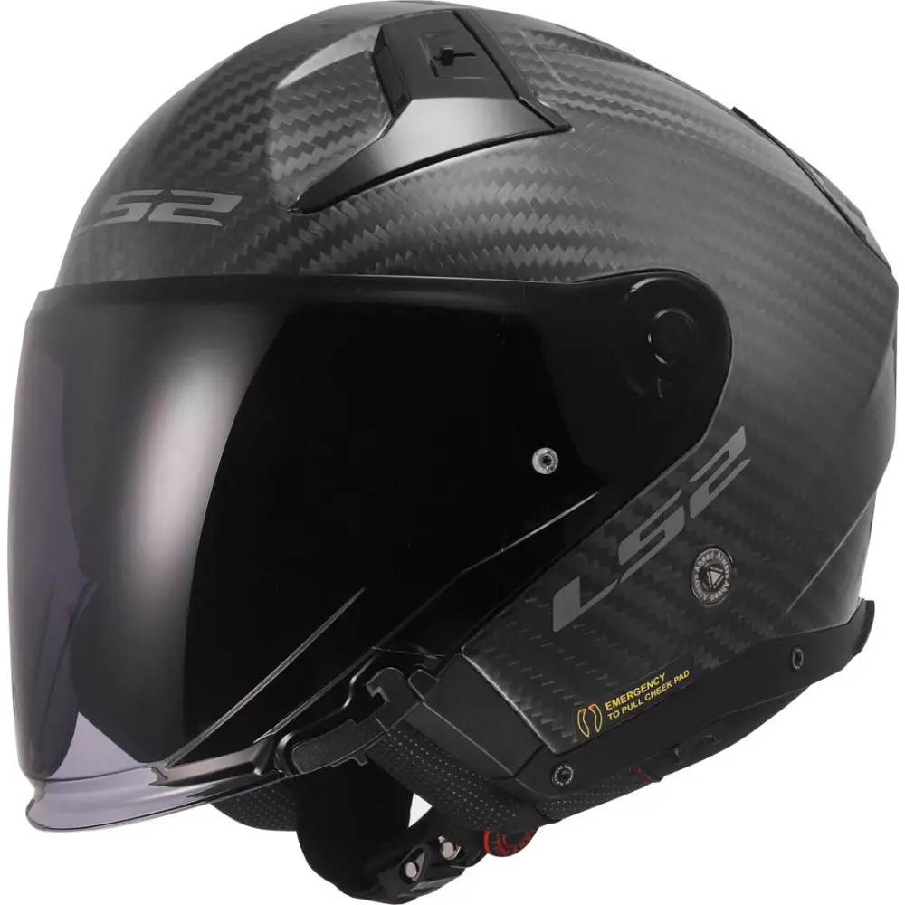 Casco Abierto LS2 OF603 Infinity II Carbon Black Matt