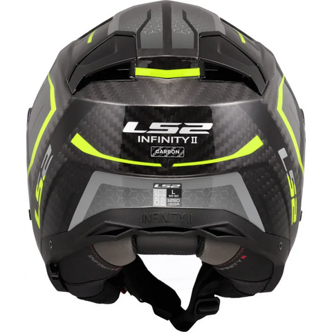 Casco Abierto LS2 OF603 Infinity II Carbon Urus neon yellow