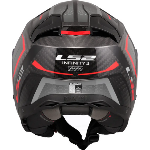 Casco Abierto LS2 OF603 Infinity II Carbon Urus red