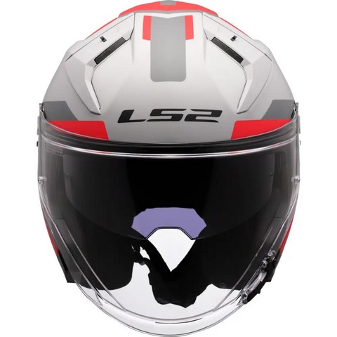 Casco Abierto LS2 OF603 Infinity II Focus Grey Matt/Red