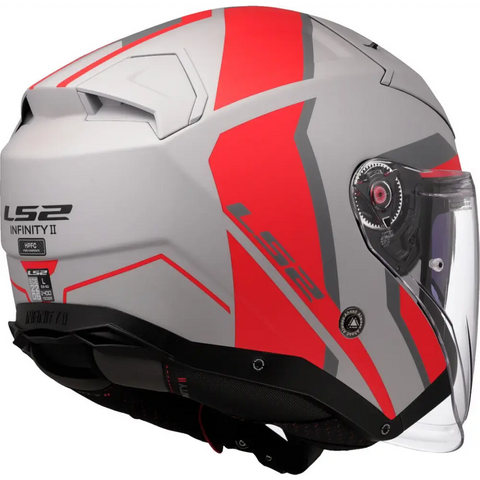 Casco Abierto LS2 OF603 Infinity II Focus Grey Matt/Red
