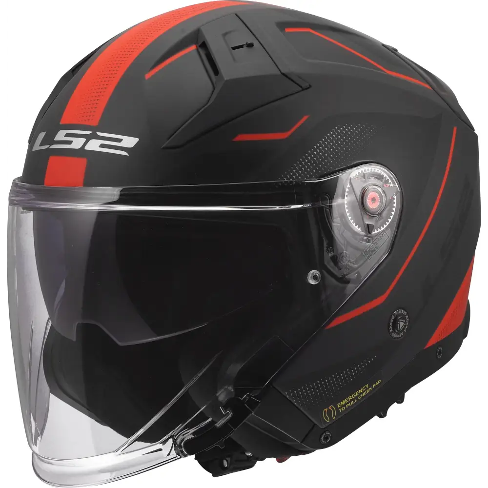 Casco Abierto LS2 OF603 Infinity II Veyron Matt Red