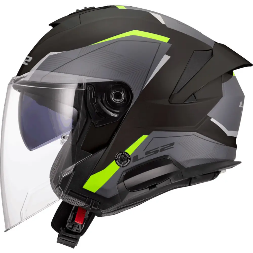 Casco Abierto LS2 OF618 Verso II Air Black Matt/Fluo