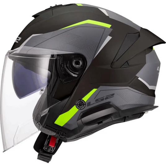 Casco Abierto LS2 OF618 Verso II Air Black Matt/Fluo