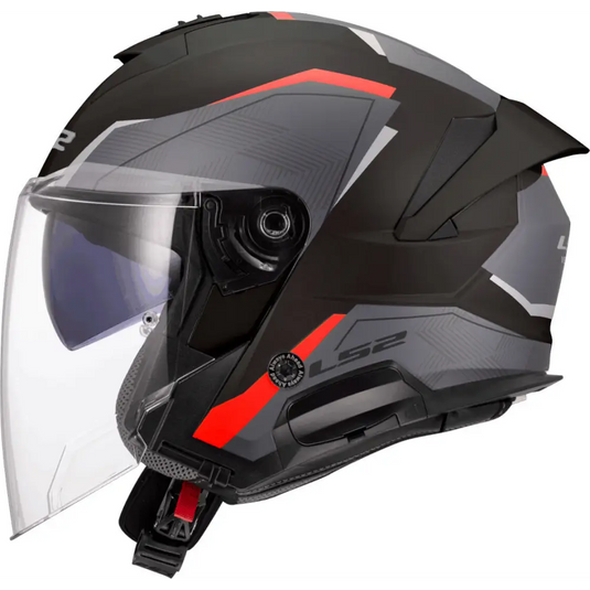 Casco Abierto LS2 OF618 Verso II Air Black/Red