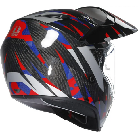 Casco AGV AX9 Steppa Carbon/Red/Blue ECE22.06