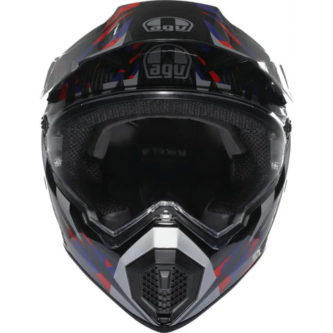 Casco AGV AX9 Steppa Carbon/Red/Blue ECE22.06