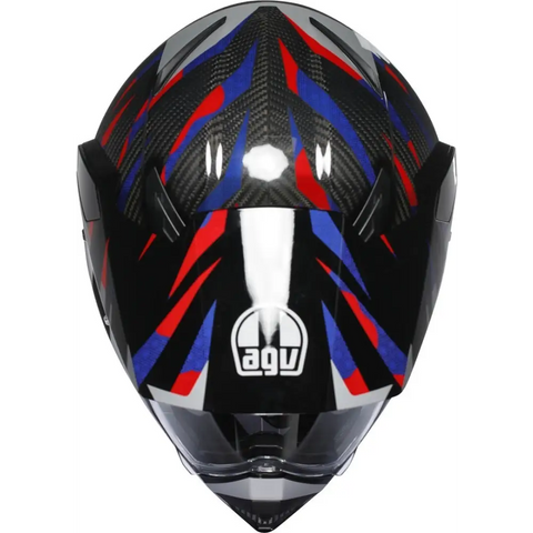 Casco AGV AX9 Steppa Carbon/Red/Blue ECE22.06