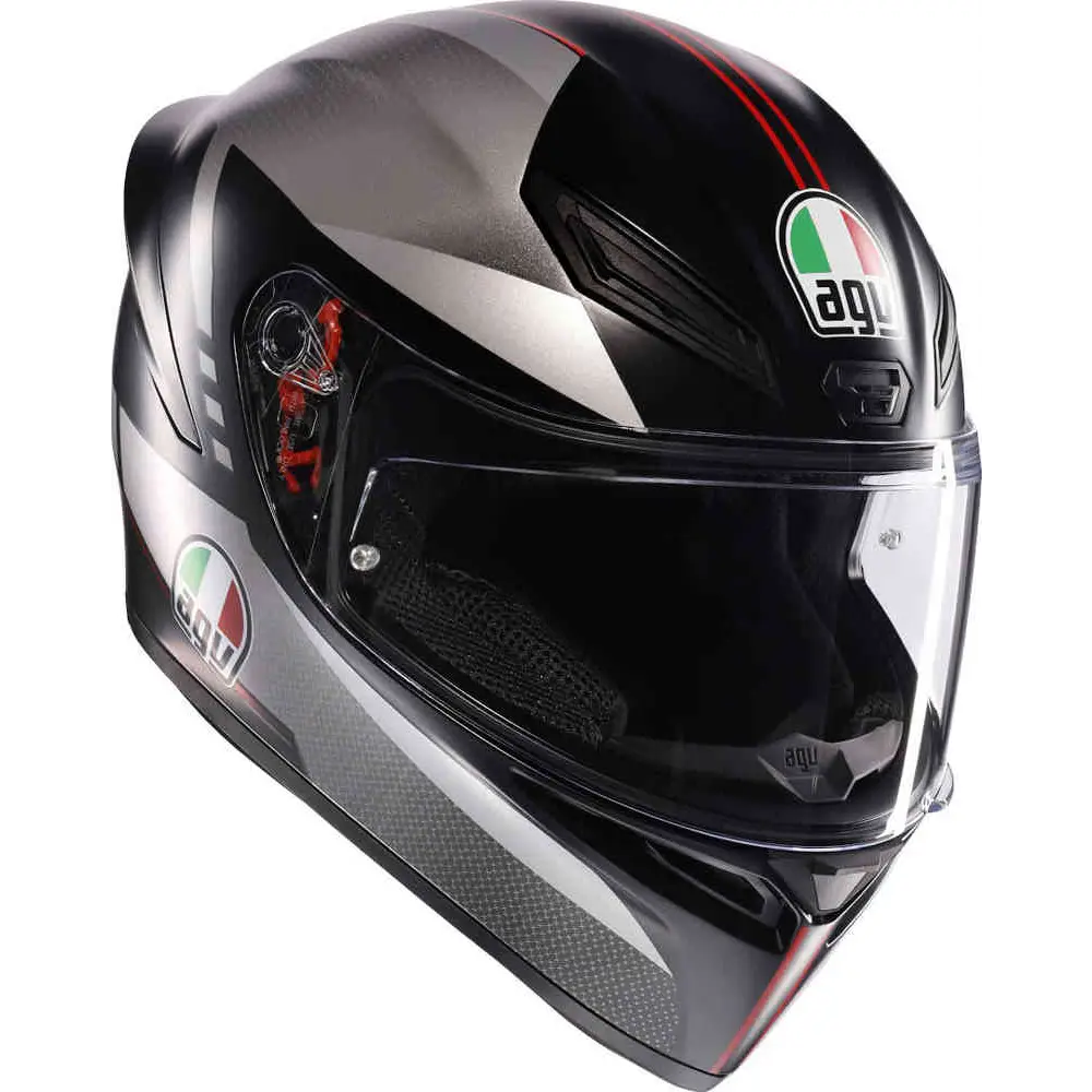 Casco AGV K1 S Lap Matt Black/Grey/Red