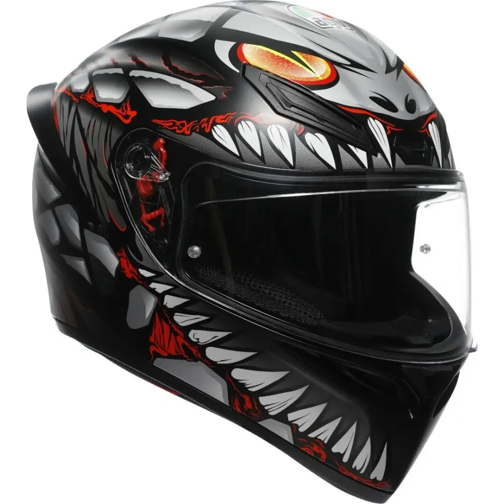 Casco AGV K1 S Lyzard Matt Black/Grey/Red