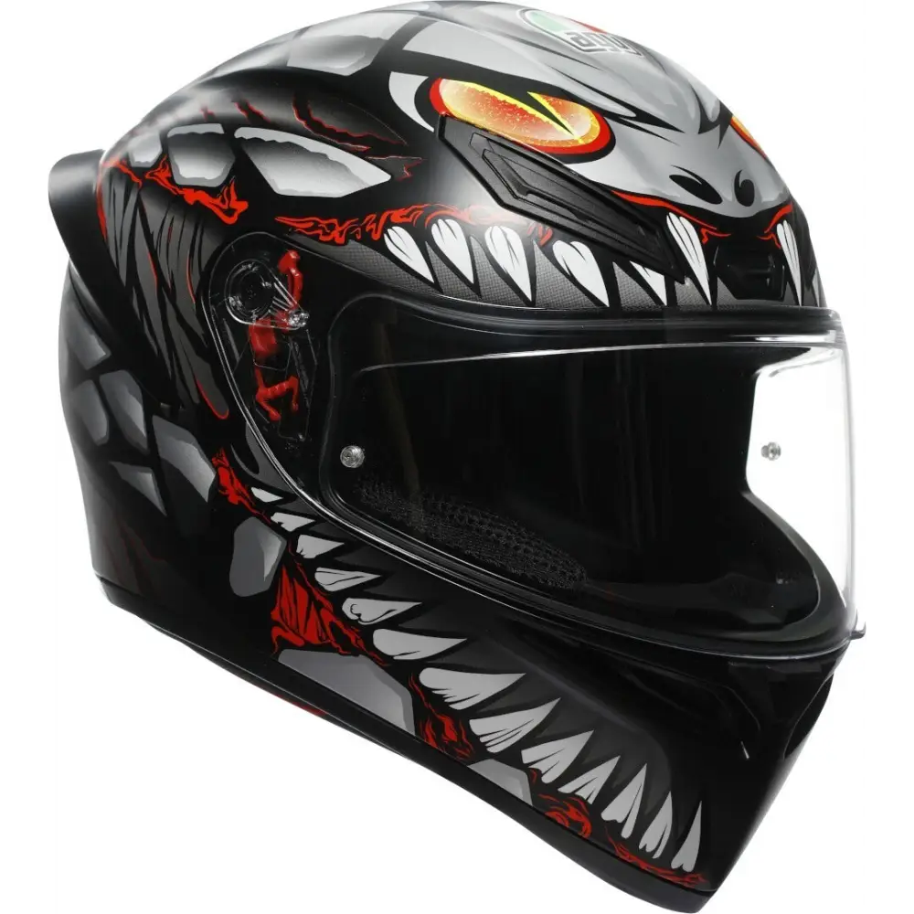 Casco AGV K1 S Lyzard Matt Black/Grey/Red