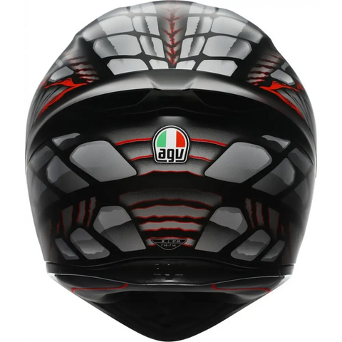 Casco AGV K1 S Lyzard Matt Black/Grey/Red