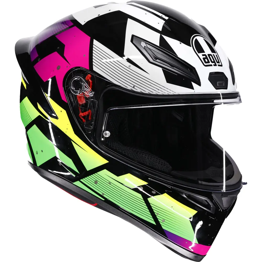 Casco AGV K1 S Punkpulse Black/Purple/Lime