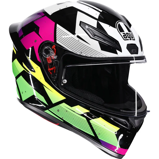 Casco AGV K1 S Punkpulse Black/Purple/Lime