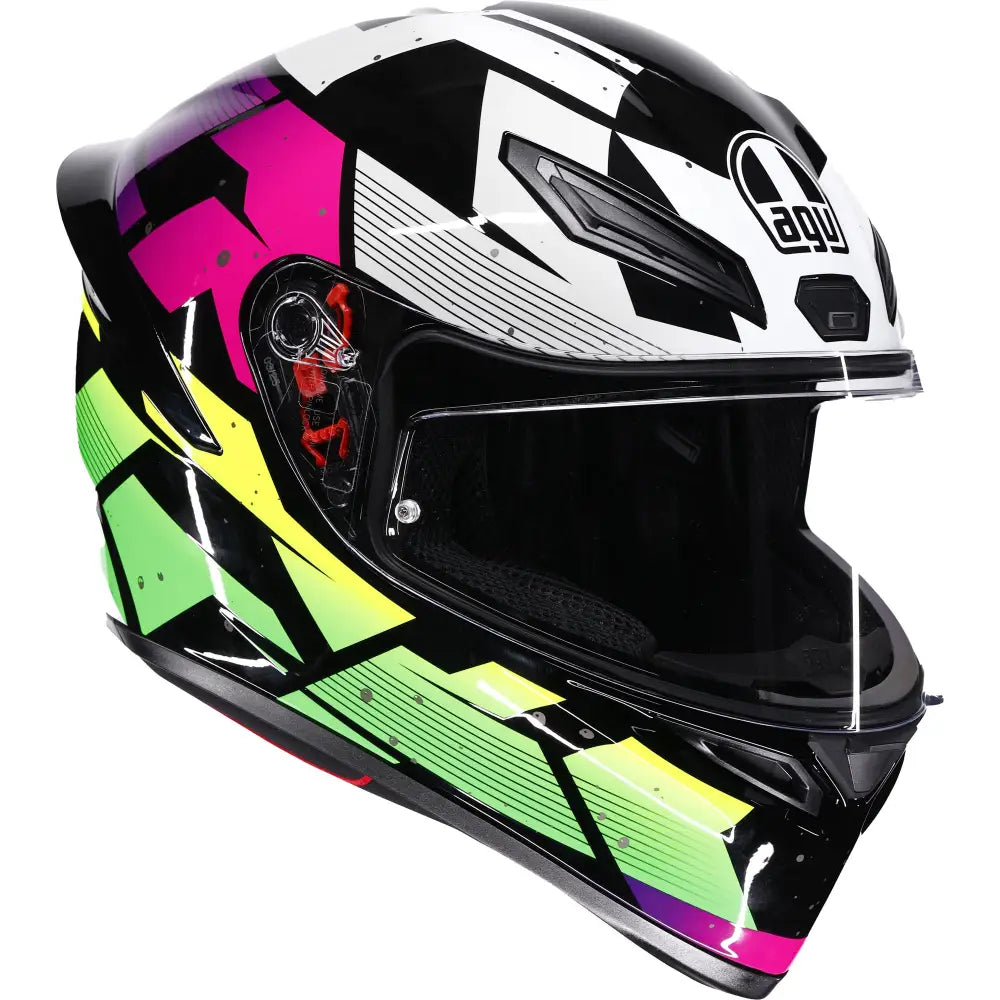 Casco AGV K1 S Punkpulse Black/Purple/Lime