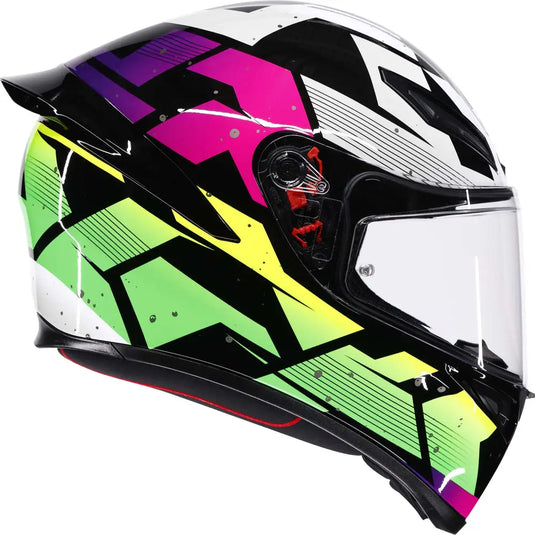 Casco AGV K1 S Punkpulse Black/Purple/Lime