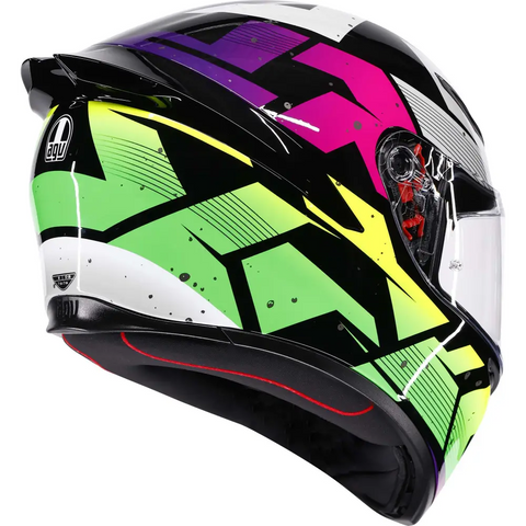 Casco AGV K1 S Punkpulse Black/Purple/Lime