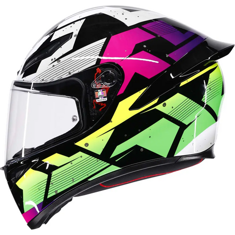 Casco AGV K1 S Punkpulse Black/Purple/Lime